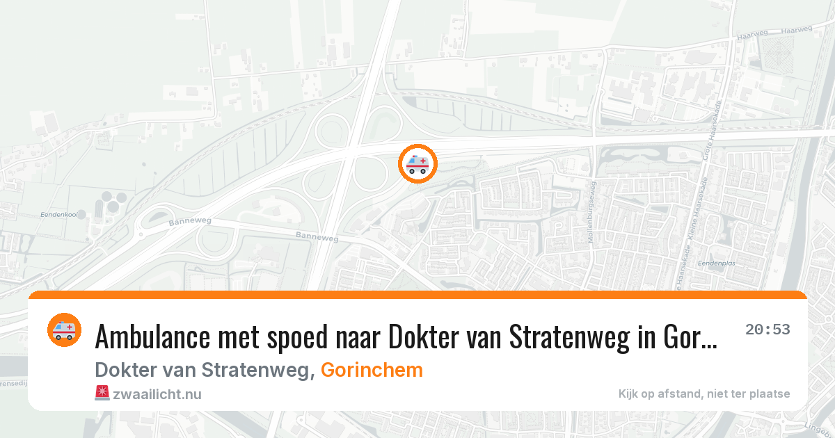 Ambulance met spoed naar Dokter van Stratenweg in Gorinchem — 3 mei 2026