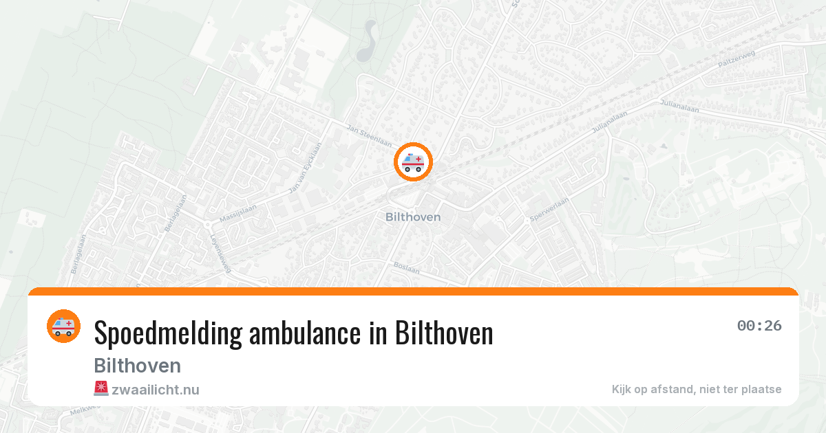 Spoedmelding ambulance in Bilthoven — 26 jan 2026