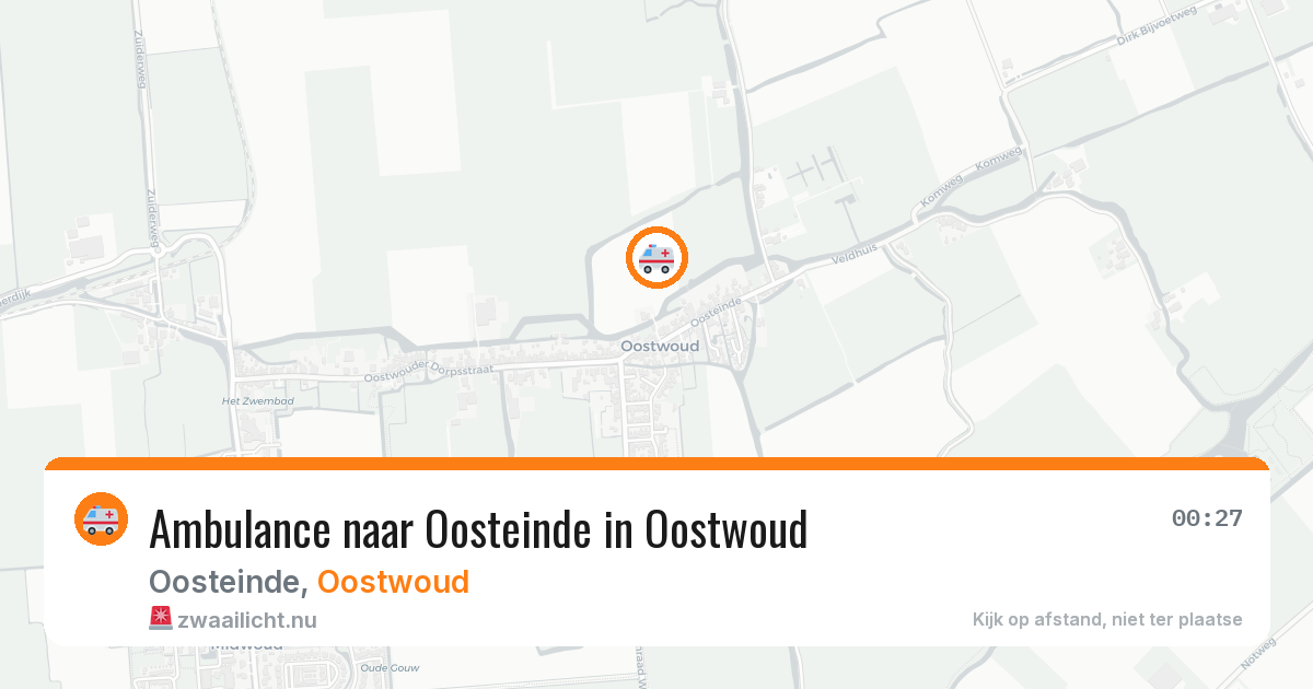 Ambulance naar Oosteinde in Oostwoud — 9 apr 2026