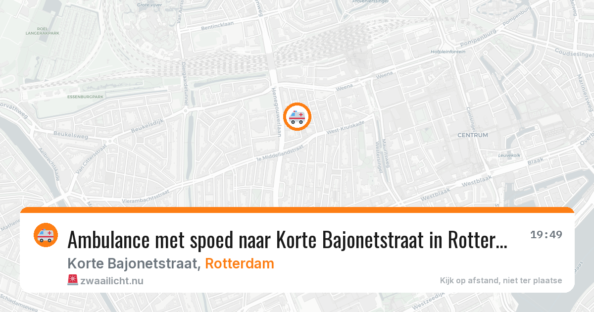 Ambulance met spoed naar Korte Bajonetstraat in Rotterdam — 5 apr 2026