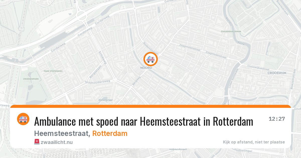 Ambulance met spoed naar Heemsteestraat in Rotterdam — 29 mei 2026