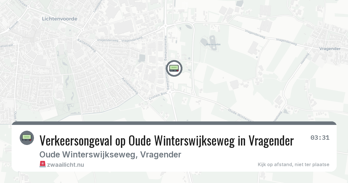 Verkeersongeval op Oude Winterswijkseweg in Vragender — 17 jul 2026