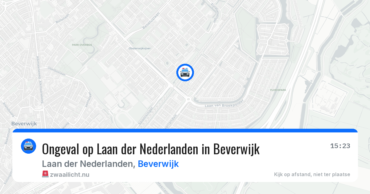 Ongeval op Laan der Nederlanden in Beverwijk — 14 jul 2026