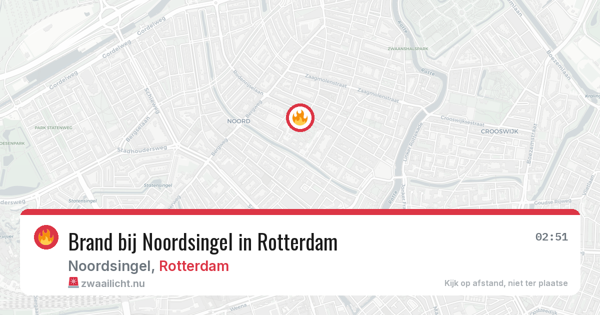 Brand bij Noordsingel in Rotterdam — 22 mei 2026