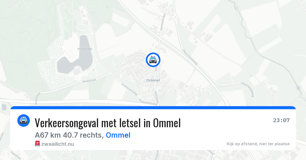 Verkeersongeval met letsel in Ommel — 24 jul 2026