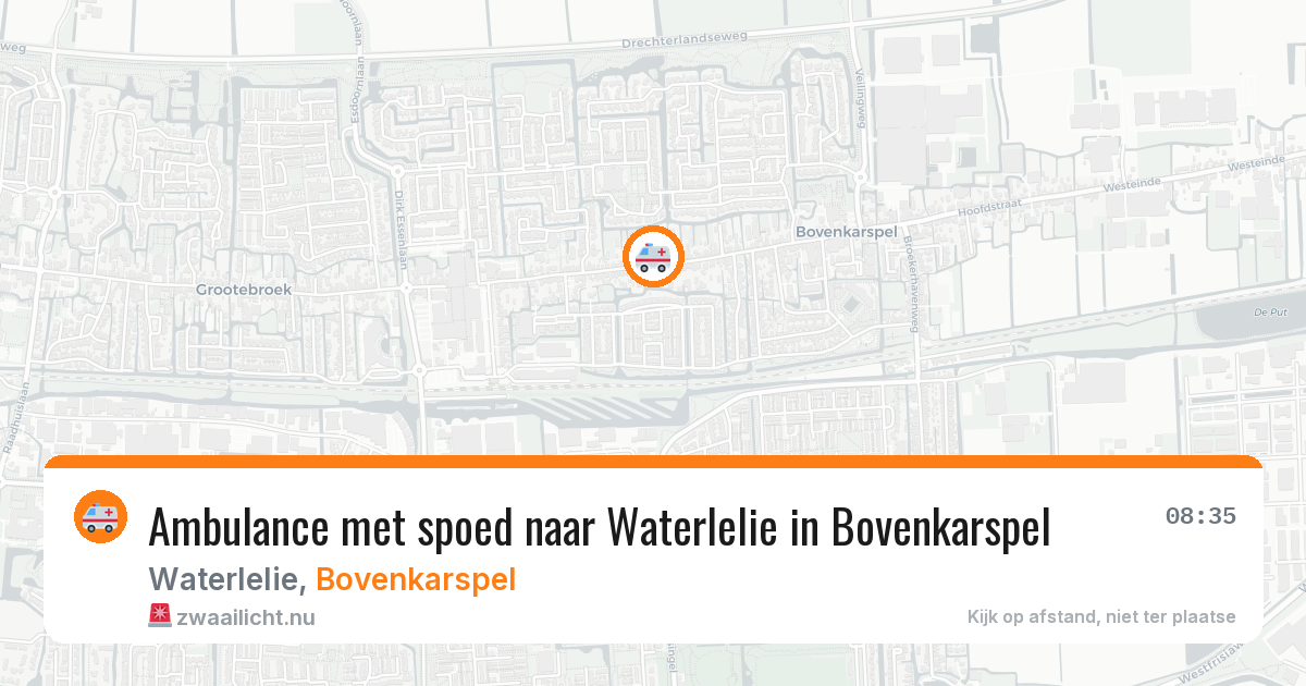 Ambulance met spoed naar Waterlelie in Bovenkarspel — 10 jul 2026
