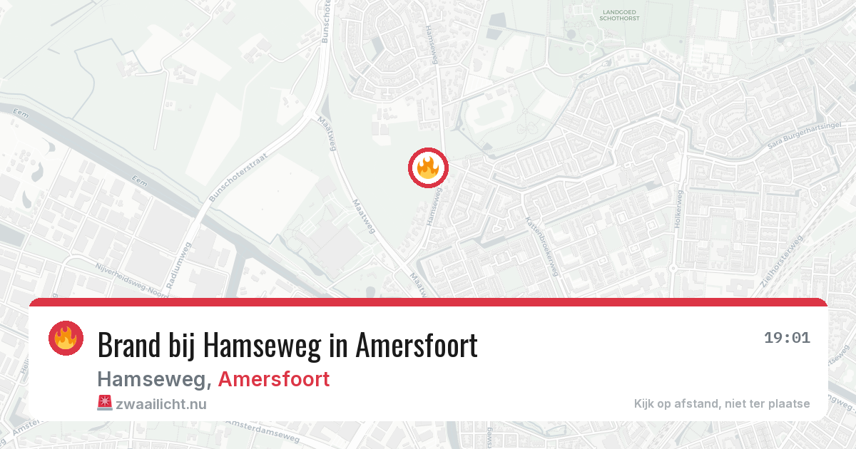 Brand bij Hamseweg in Amersfoort — 20 jul 2026