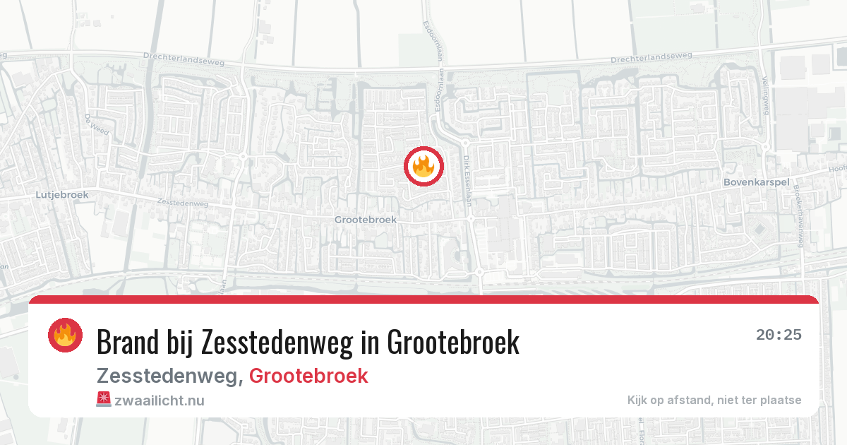 Brand bij Zesstedenweg in Grootebroek — 14 jul 2026