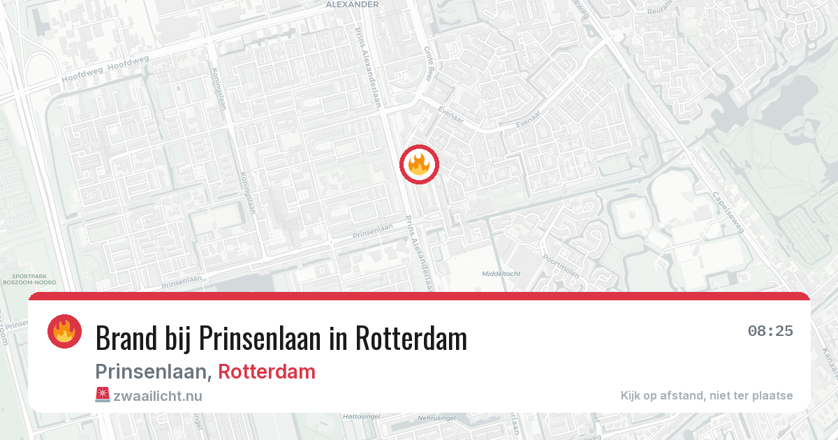 Brand bij Prinsenlaan in Rotterdam — 16 jul 2026