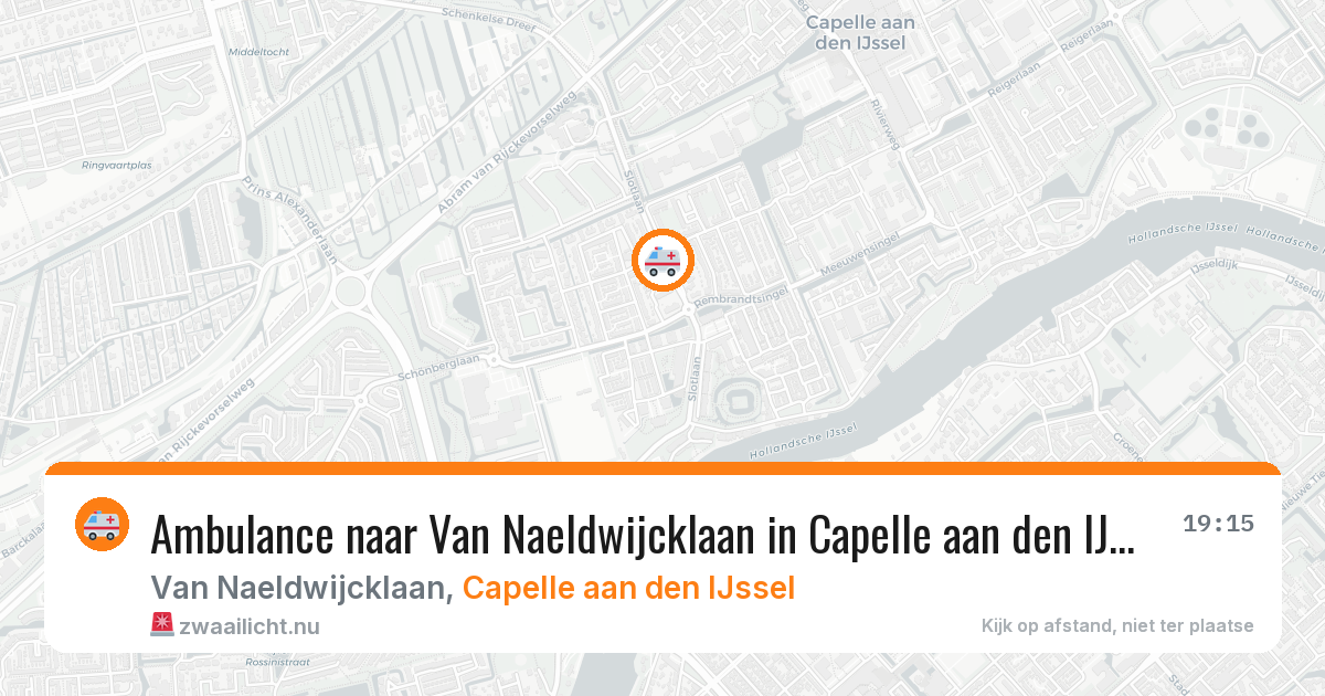 Ambulance naar Van Naeldwijcklaan in Capelle aan den IJssel — 26 mei 2026