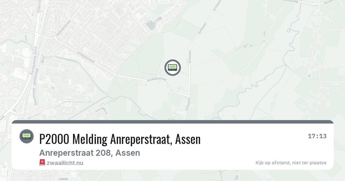 P2000 Melding Anreperstraat, Assen — 21 mrt 2026