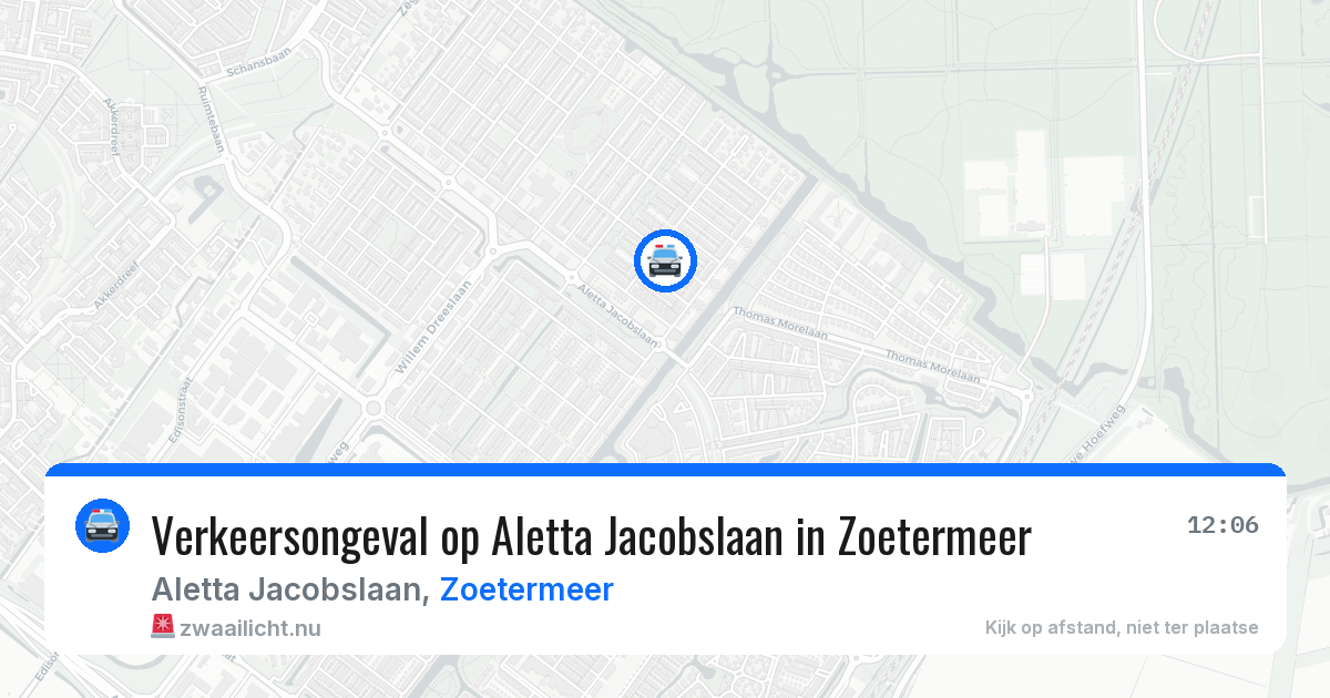 Verkeersongeval op Aletta Jacobslaan in Zoetermeer — 17 jul 2026