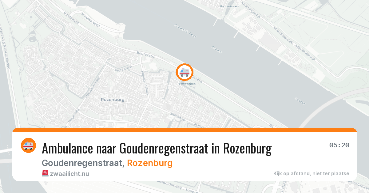 Ambulance naar Goudenregenstraat in Rozenburg — 27 mrt 2026