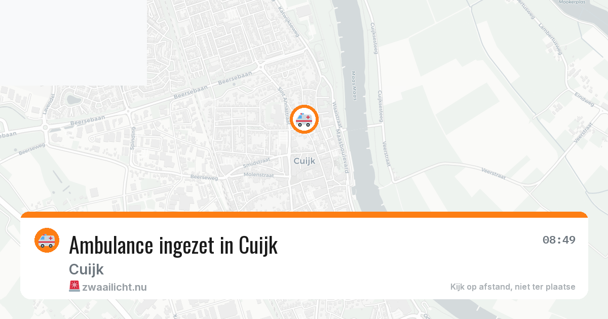 Ambulance ingezet in Cuijk — 10 jul 2026