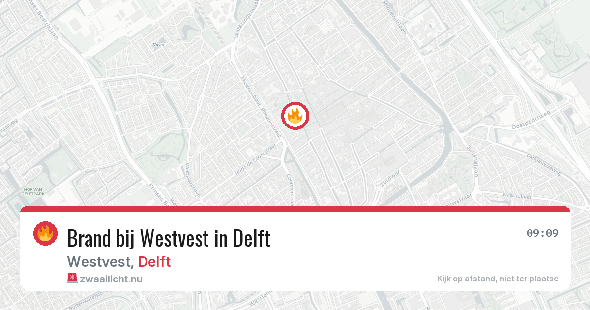 Brand bij Westvest in Delft — 20 mei 2026