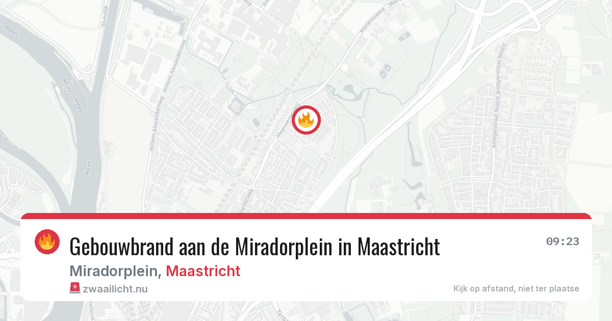 Gebouwbrand aan de Miradorplein in Maastricht — 14 apr 2026
