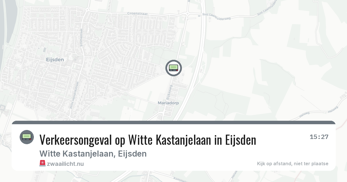 Verkeersongeval op Witte Kastanjelaan in Eijsden — 26 apr 2026