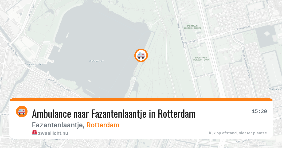 Ambulance naar Fazantenlaantje in Rotterdam — 19 jul 2026