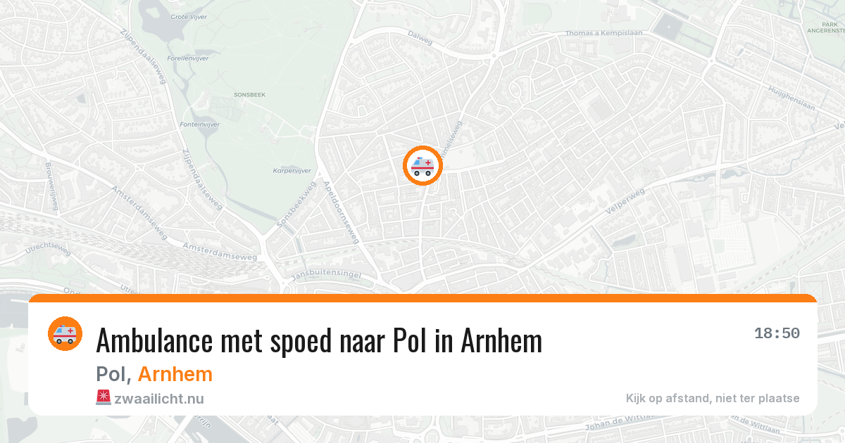 Ambulance met spoed naar Pol in Arnhem — 13 jul 2026