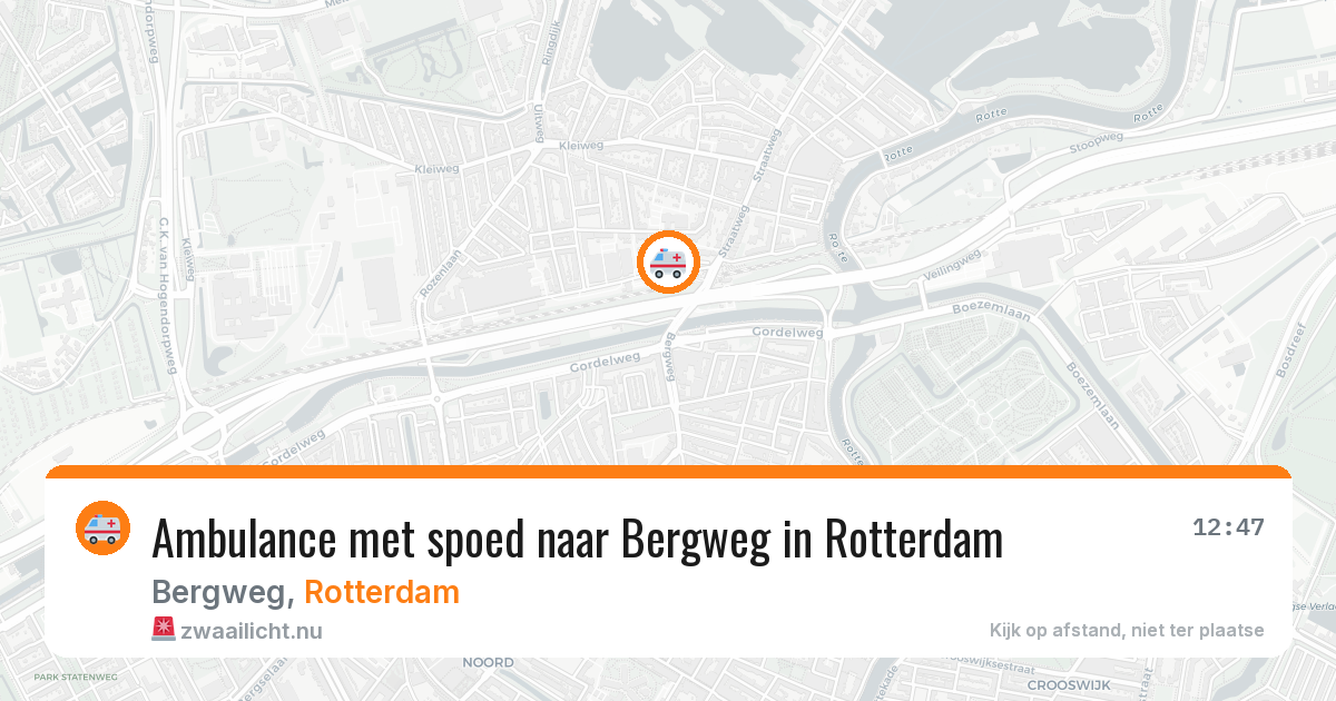Ambulance met spoed naar Bergweg in Rotterdam — 18 mrt 2026