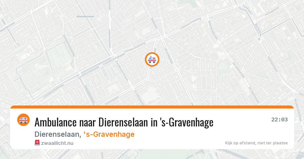 Ambulance naar Dierenselaan in 's-Gravenhage — 15 mei 2026