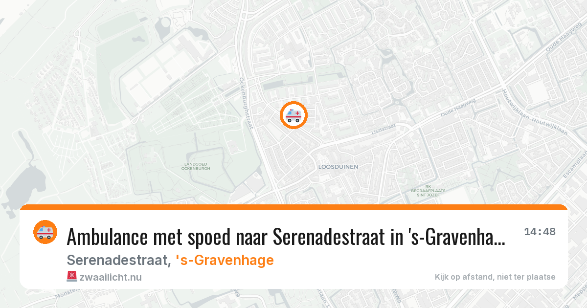 Ambulance met spoed naar Serenadestraat in 's-Gravenhage — 23 mei 2026