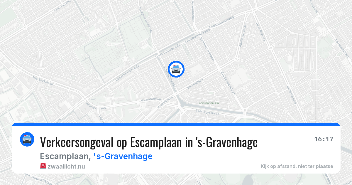 Verkeersongeval op Escamplaan in 's-Gravenhage — 28 mei 2026