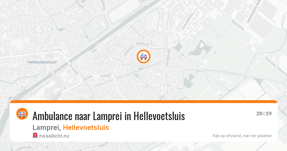Ambulance naar Lamprei in Hellevoetsluis — 19 mrt 2026