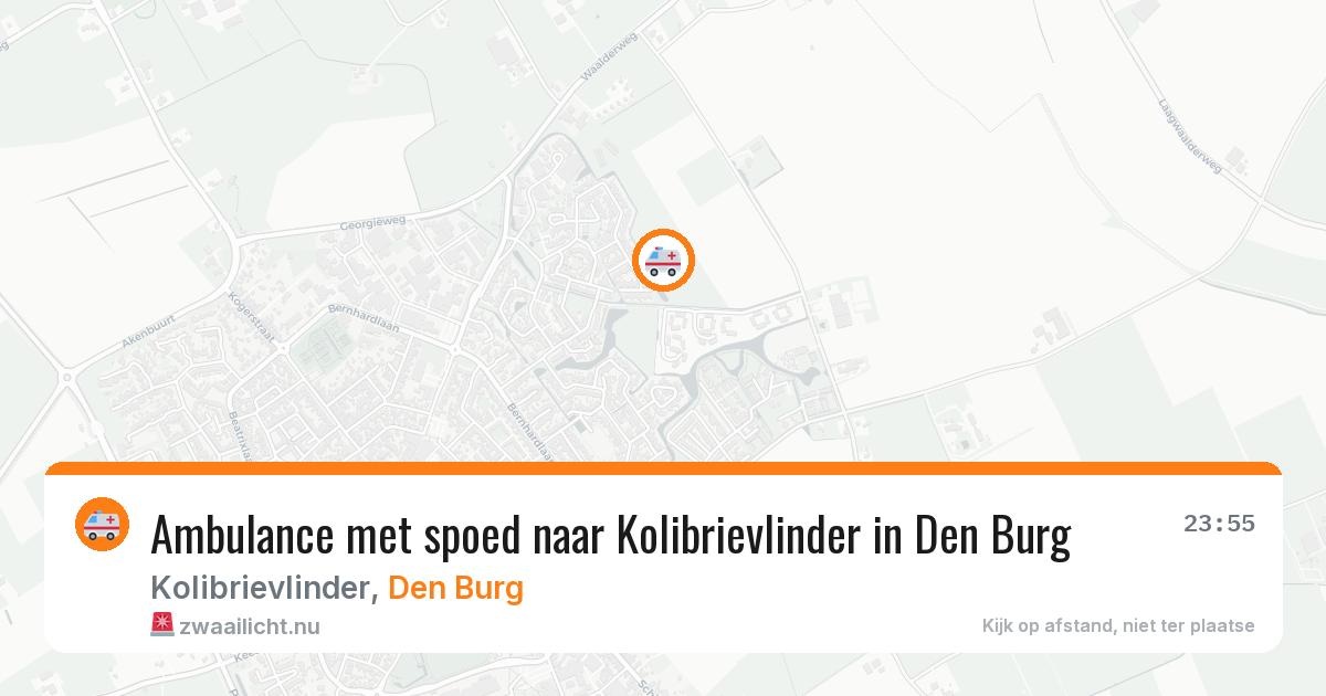 Ambulance met spoed naar Kolibrievlinder in Den Burg — 21 jul 2026