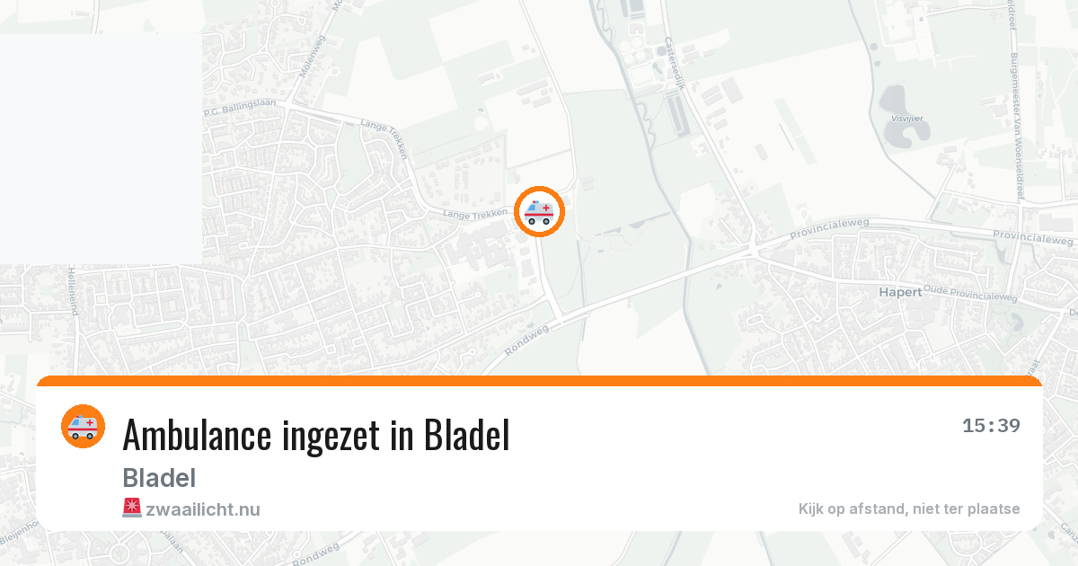 Ambulance ingezet in Bladel — 10 jul 2026