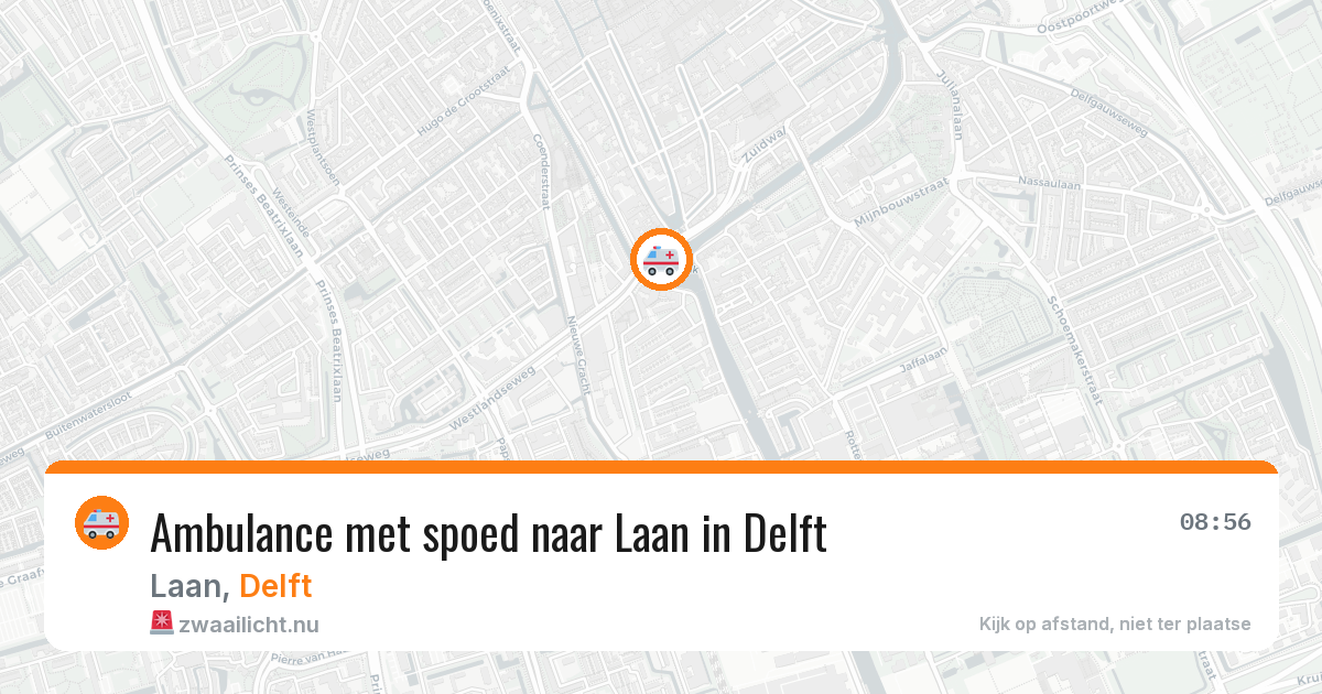 Ambulance met spoed naar Laan in Delft — 20 mrt 2026