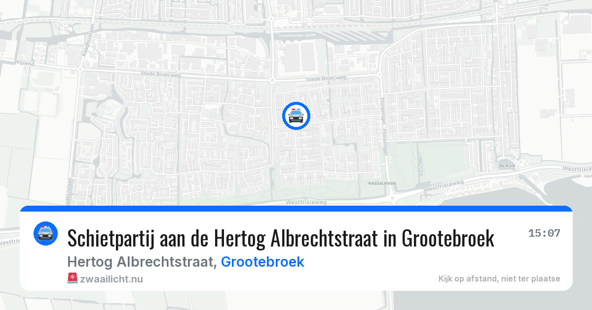 Schietpartij aan de Hertog Albrechtstraat in Grootebroek — 7 mei 2026