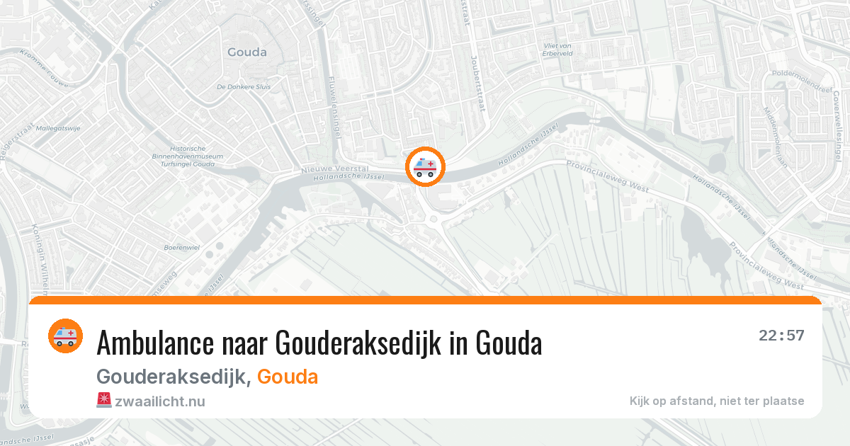Ambulance naar Gouderaksedijk in Gouda — 18 apr 2026