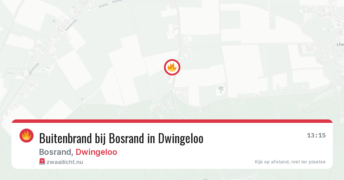 Buitenbrand bij Bosrand in Dwingeloo — 21 jul 2026