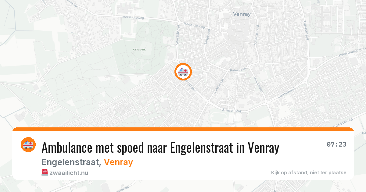 Ambulance met spoed naar Engelenstraat in Venray — 15 jul 2026
