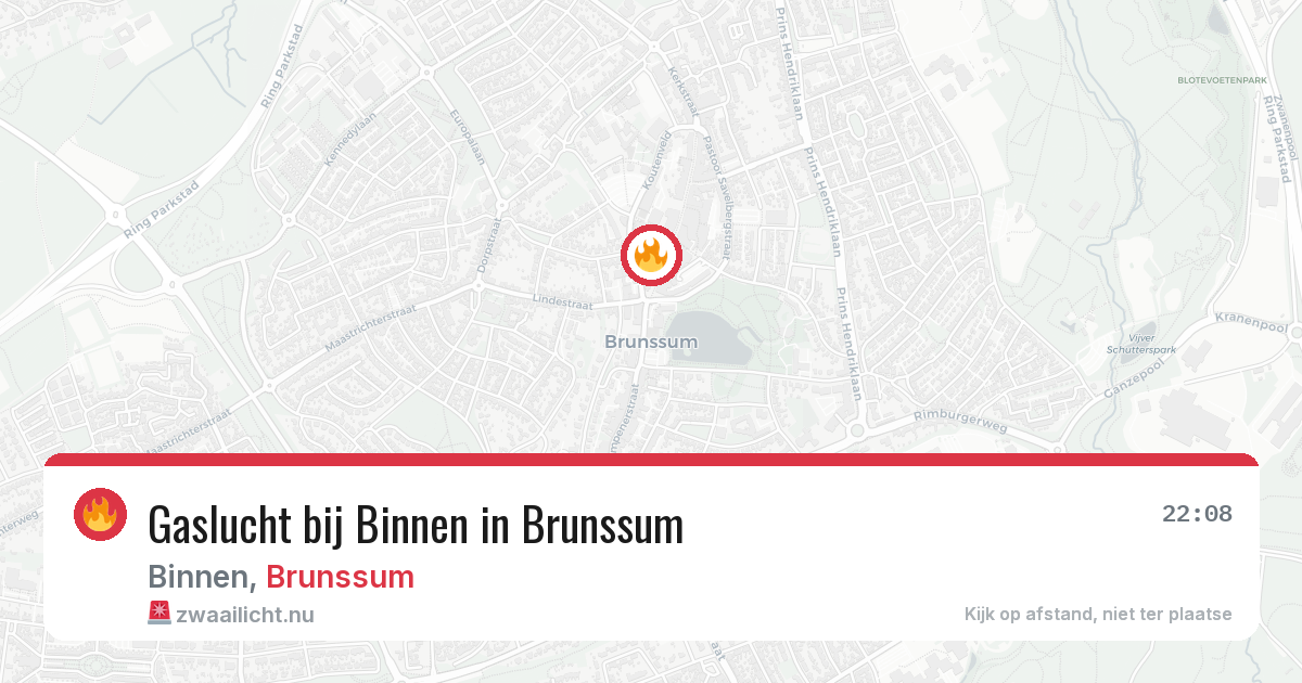 Gaslucht bij Binnen in Brunssum — 25 jul 2026