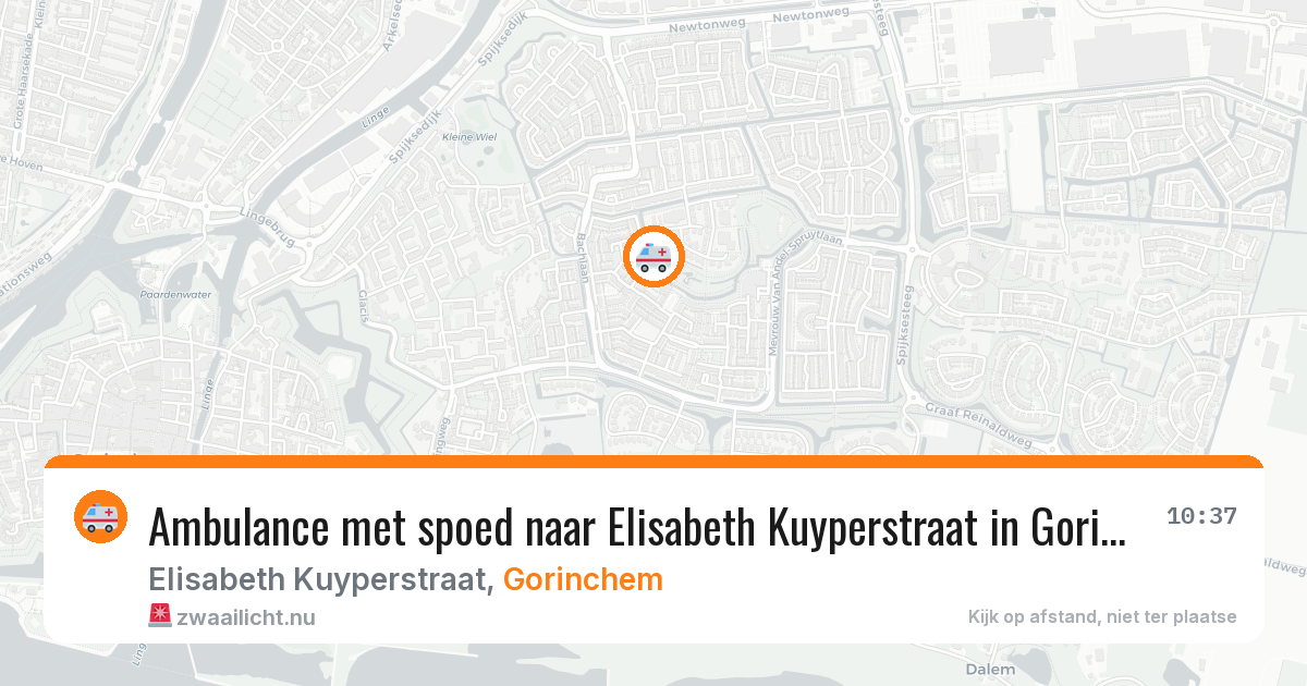 Ambulance met spoed naar Elisabeth Kuyperstraat in Gorinchem — 27 jul 2026