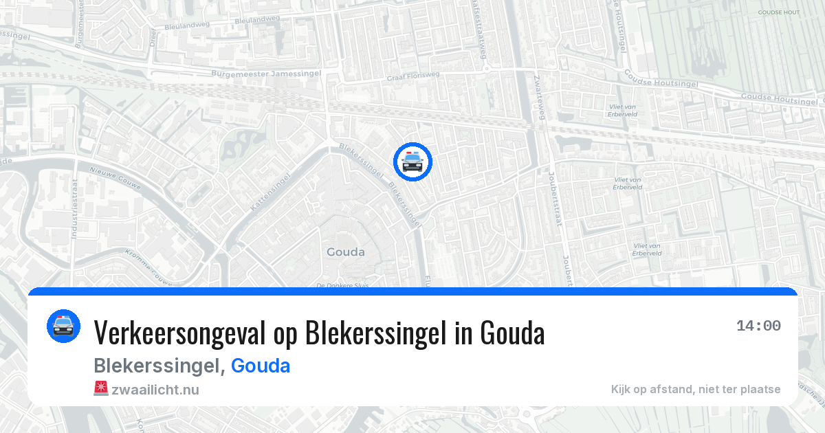 Verkeersongeval op Blekerssingel in Gouda — 22 jul 2026