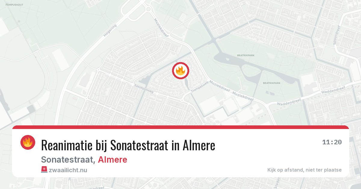 Reanimatie bij Sonatestraat in Almere — 19 mrt 2026