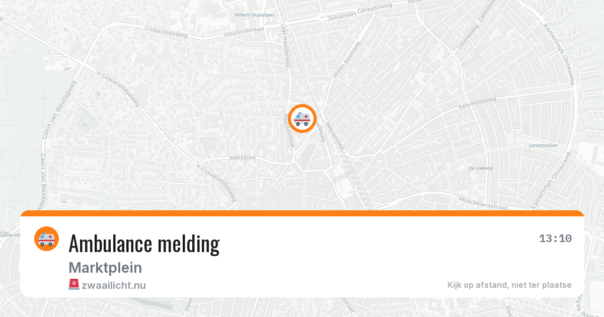 Ambulance melding — 7 mei 2026