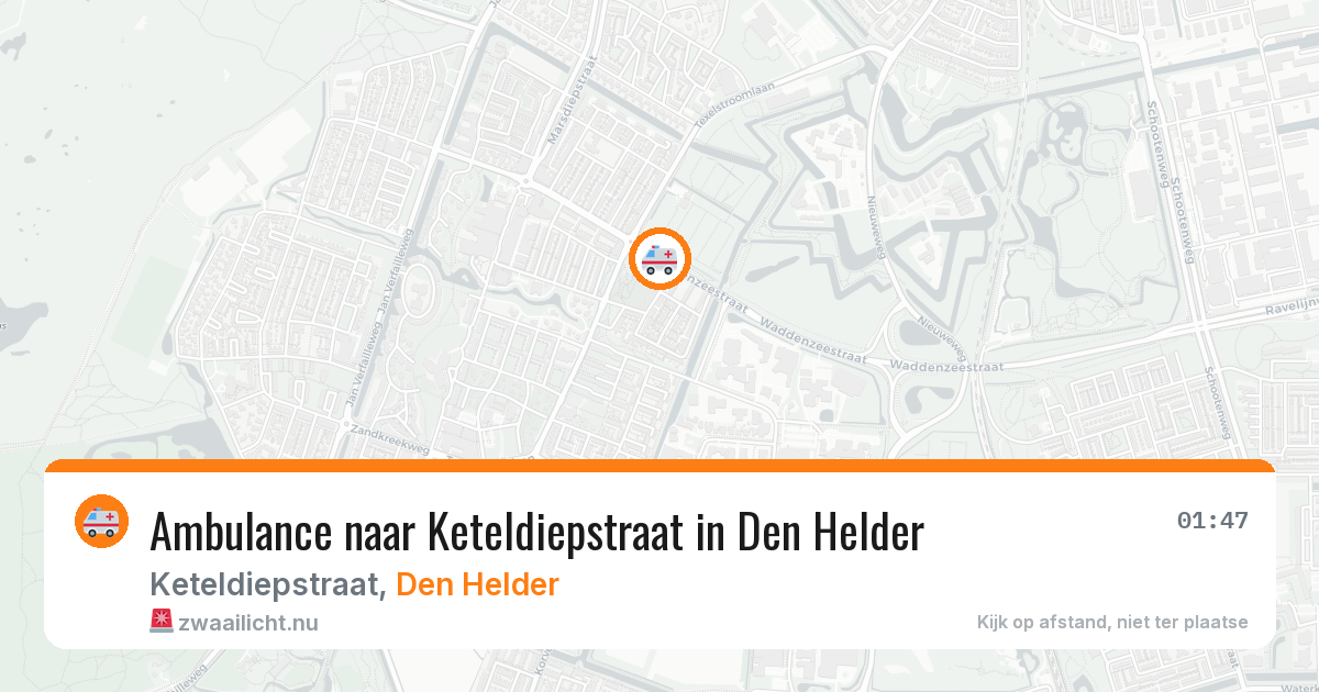 Ambulance naar Keteldiepstraat in Den Helder — 26 jul 2026