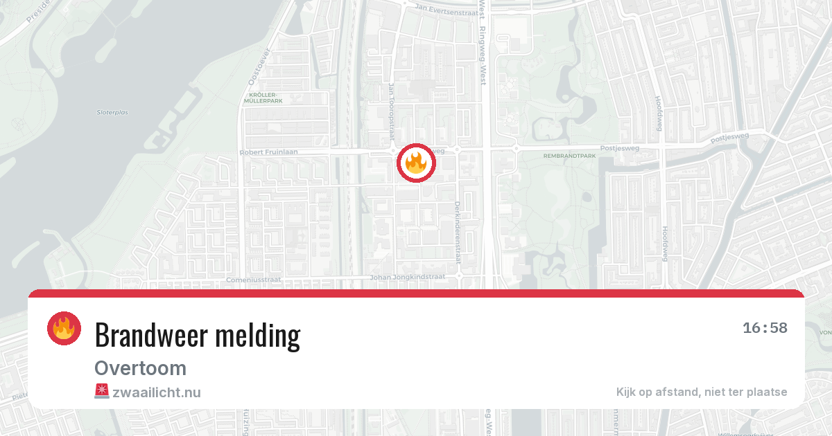 Brandweer melding — 1 apr 2026