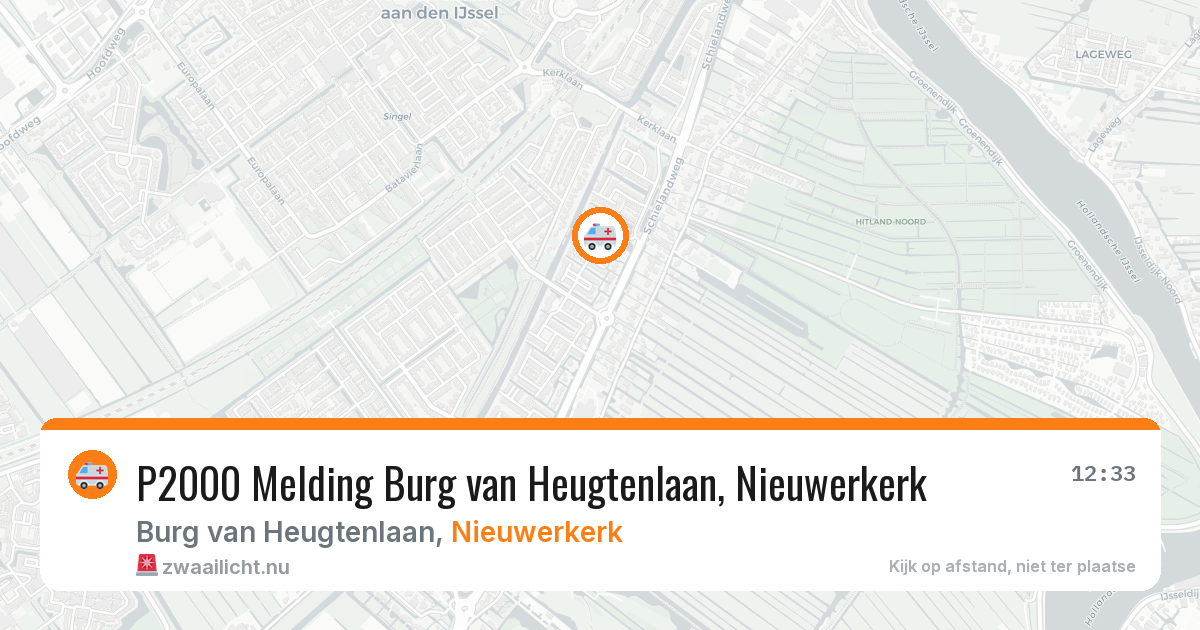 P2000 Melding Burg van Heugtenlaan, Nieuwerkerk — 4 feb 2026