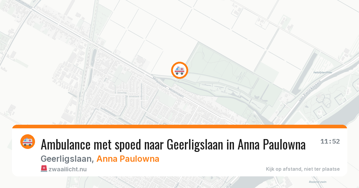 Ambulance met spoed naar Geerligslaan in Anna Paulowna — 14 jul 2026