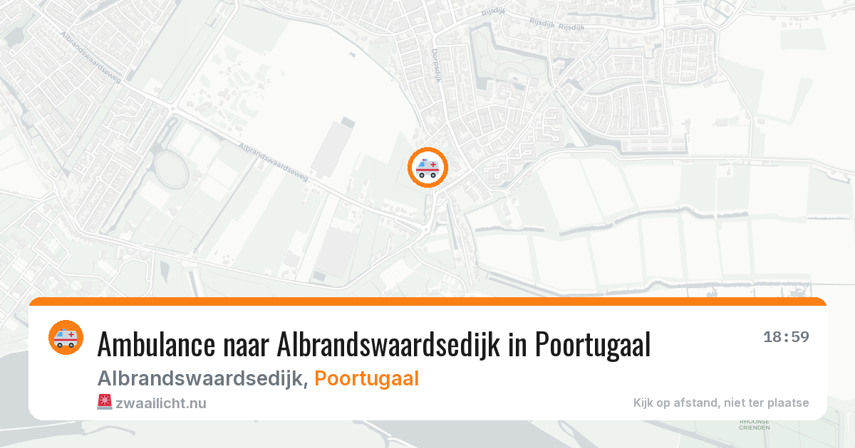 Ambulance naar Albrandswaardsedijk in Poortugaal — 29 mei 2026