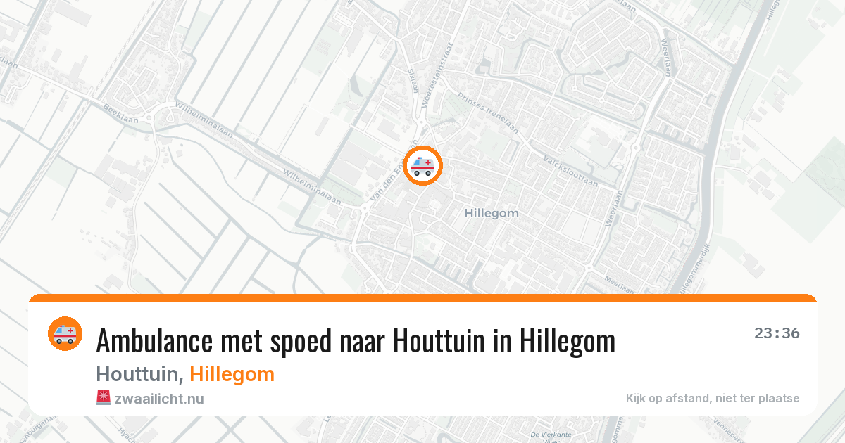 Ambulance met spoed naar Houttuin in Hillegom — 15 jul 2026