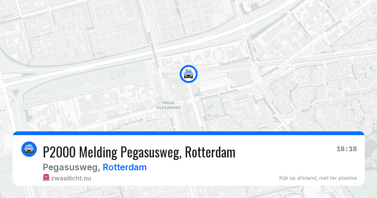 P2000 Melding Pegasusweg, Rotterdam — 21 mei 2026