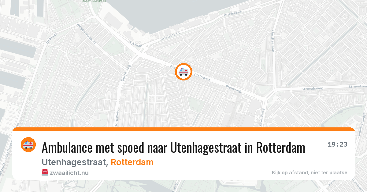 Ambulance met spoed naar Utenhagestraat in Rotterdam — 25 jul 2026
