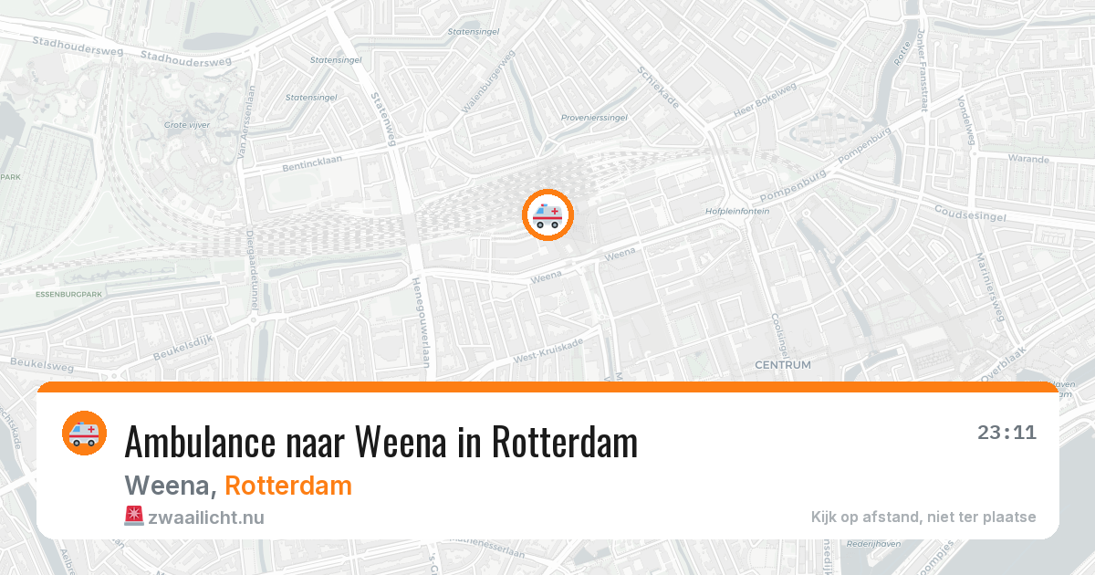 Ambulance naar Weena in Rotterdam — 15 jul 2026
