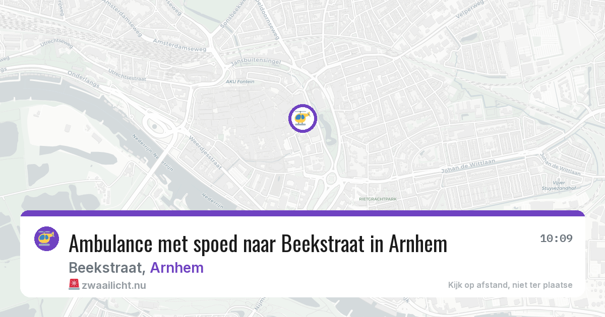 Ambulance met spoed naar Beekstraat in Arnhem — 15 jul 2026